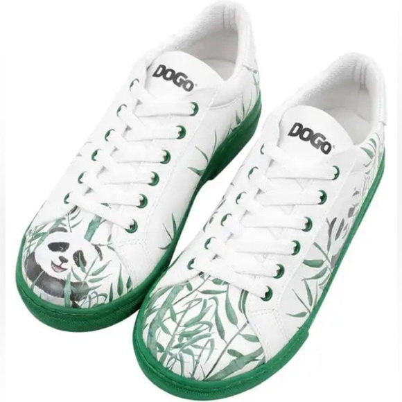 DOGO • Vegan Leather White Sneakers Bamboo Lover Panda Design - Picture 9 of 9